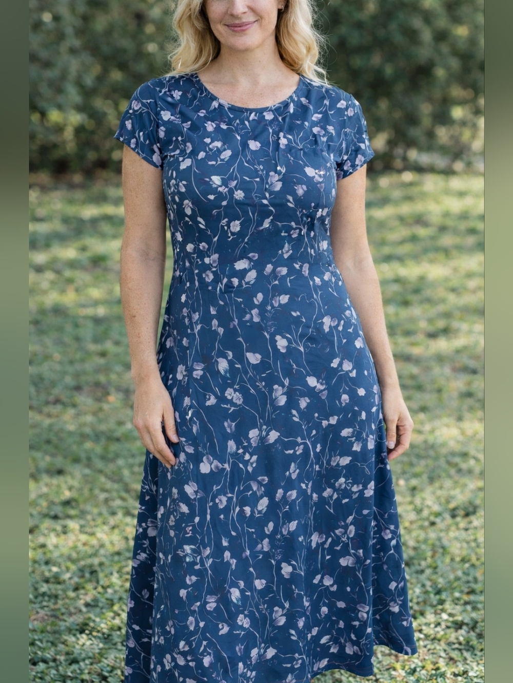 Shein Maxie Dress Green‎ Floral XXL